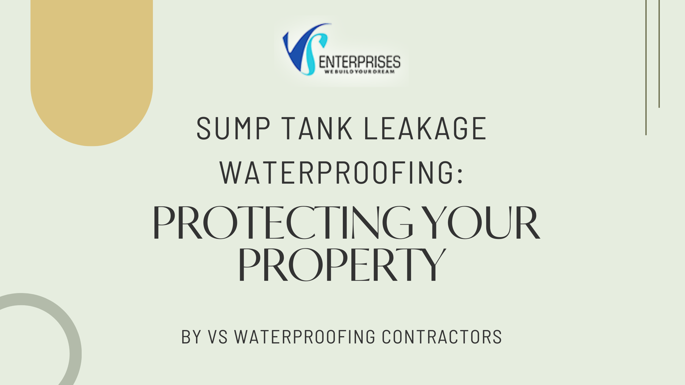 Sump Tank Leakage Waterproofing Protecting Your Property